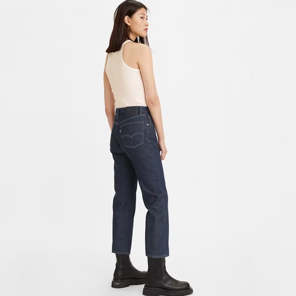 Levi’s SELVEDGE 501 Made and Crafted Crop. Women’s 501.  99% Cotton. Selvedge.